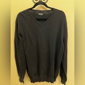 Men's Black V-Neck Sweater